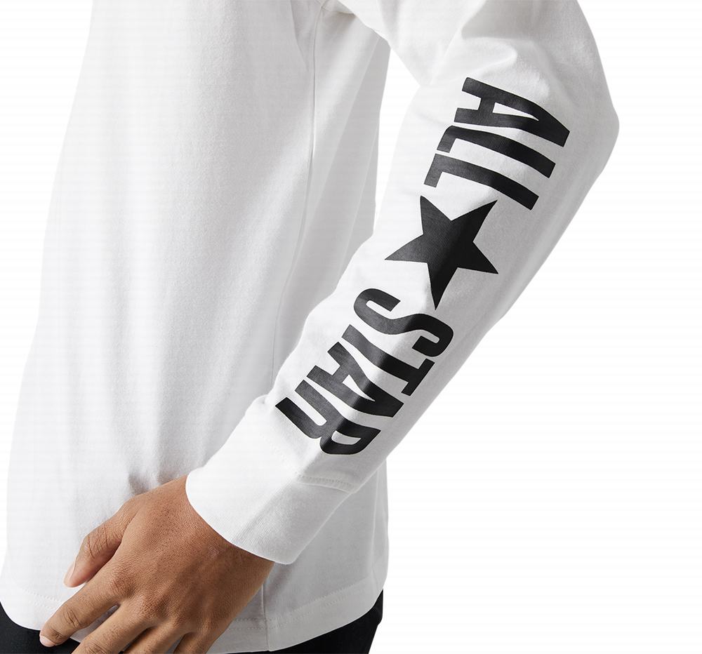 Camiseta Converse All Star Manga Longa Homem Branco 479531NKC